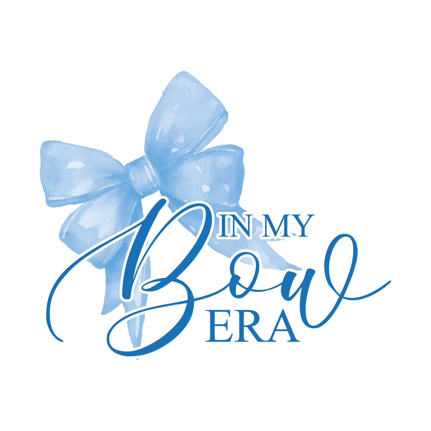 Blue Coquette Bow Sticker | 3.0" x 2.5" Die Cut | Waterproof, Scratch-Resistant Vinyl | Perfect for Slumber Parties & Accessories