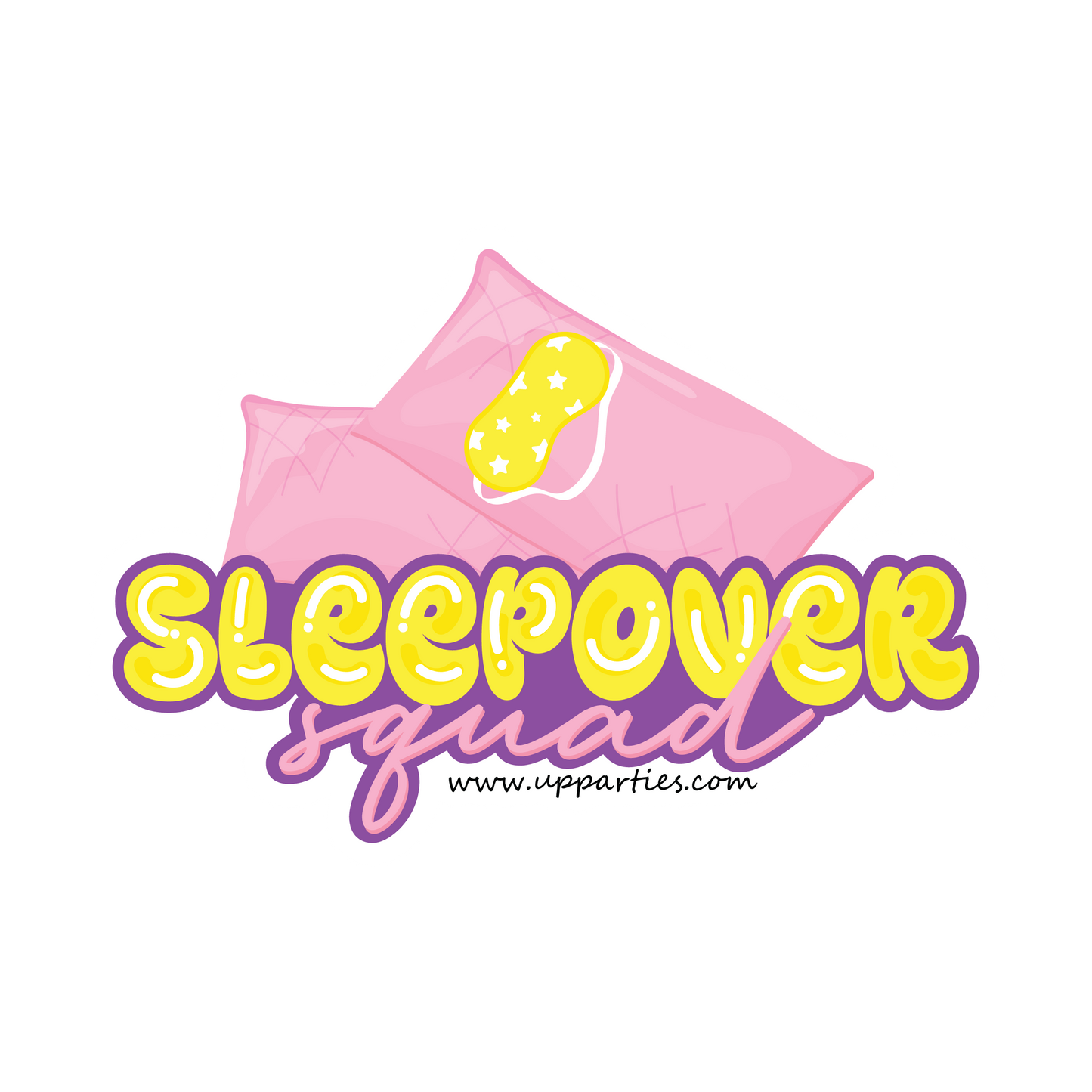 Slumber Party Squad Sticker | Sleepover Party Favor | Matte Vinyl Die Cut