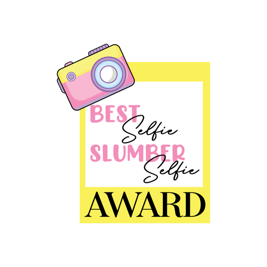 Selfie Award Sticker | 3.0" x 3.0" Die Cut | Waterproof, Scratch-Resistant Vinyl | Perfect for Slumber Parties & Sleepovers