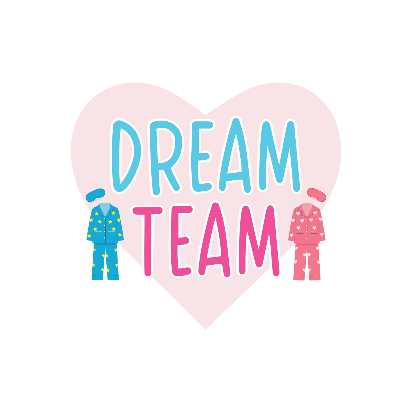 Dream Team Sticker | 3.0" x 2.8" Die Cut | Waterproof, Scratch-Resistant Vinyl | Perfect for Slumber Parties & Accessories