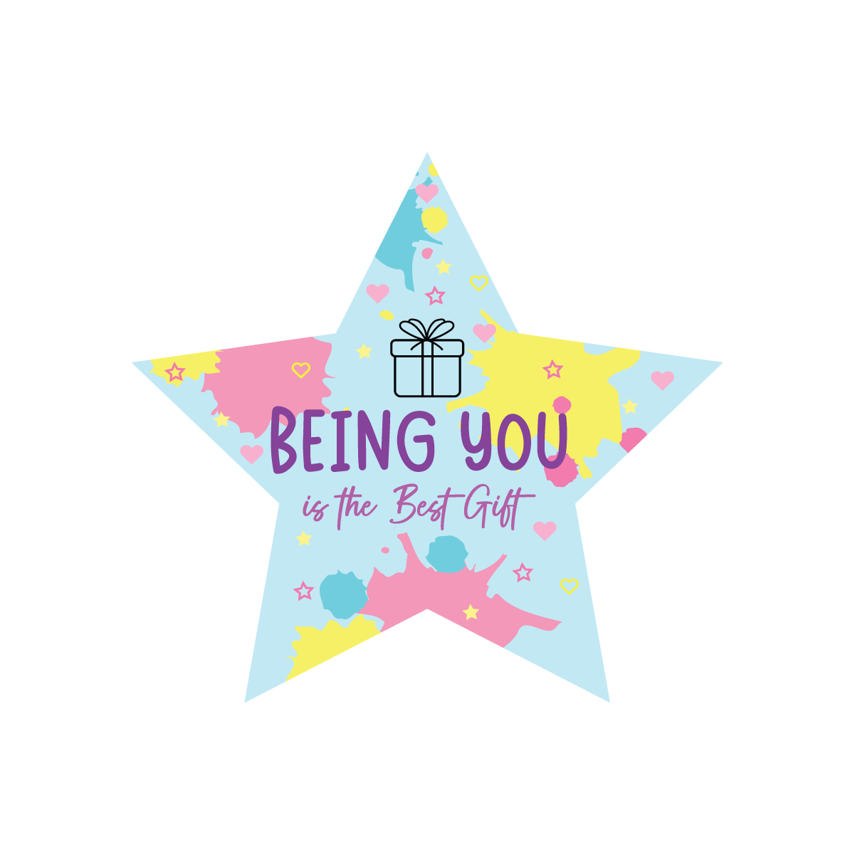 Being You is the Best Gift Sticker – Inspirational Vinyl Sticker for Laptops, Water Bottles, and Gifts